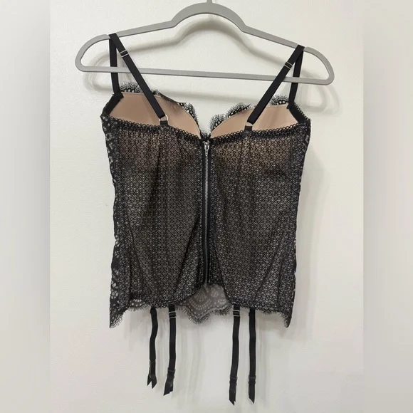 Victorias Secret Black Lace Bustier Top - Picture 2 of 7